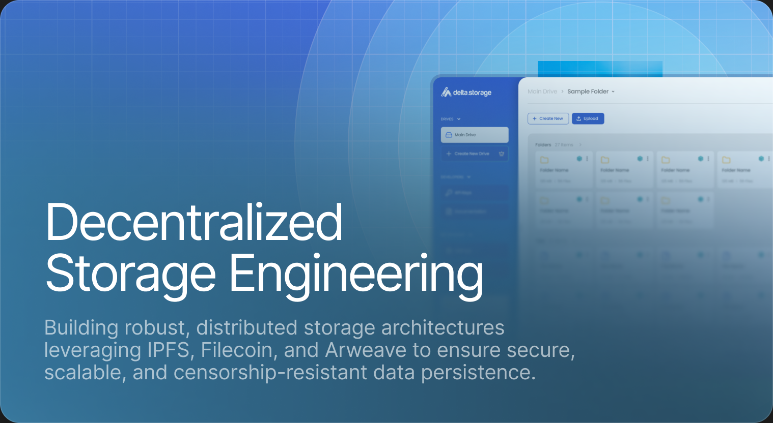 Decentralized Storage Engineering